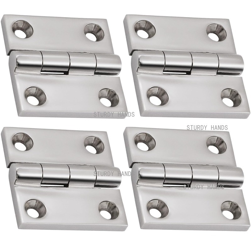 Used Furniture Hardware - 4 adet paslanmaz çelik menteşe, dolap