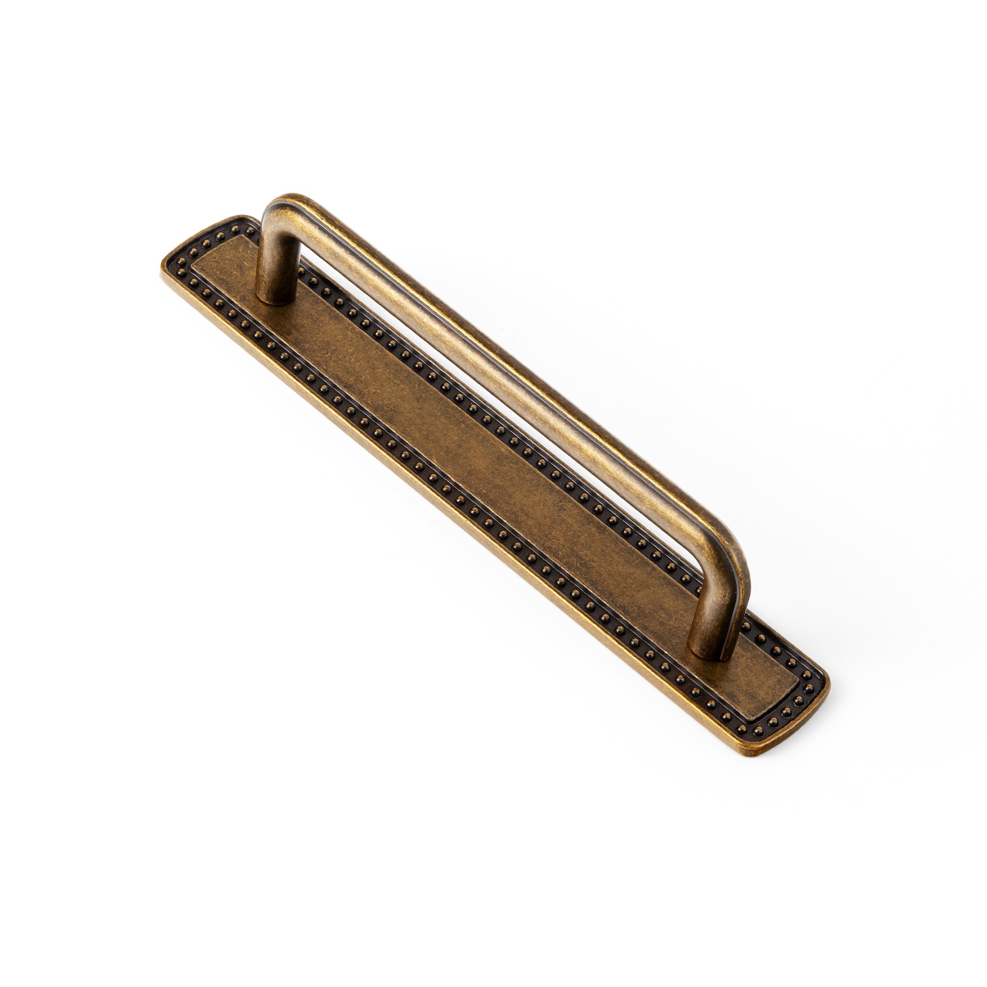 Furniture Hardware With Backplate - 2'li Paket Antik Pirinç 5