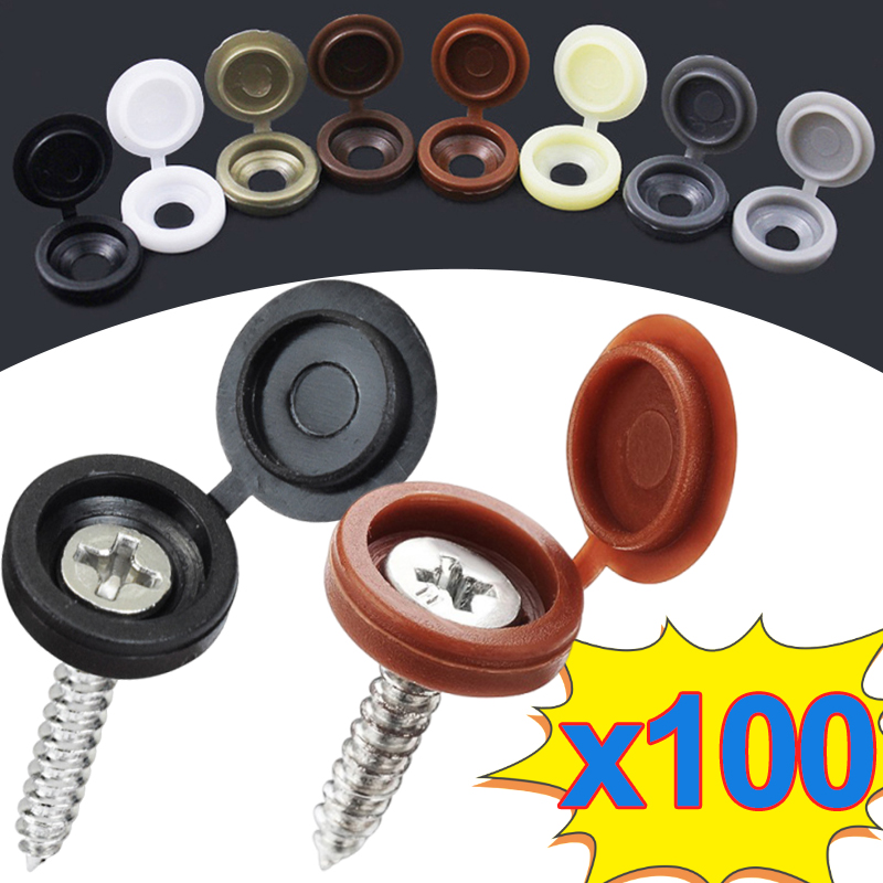 Furniture Hardware Nut - 10/500 adet vida dekoratif kapak plastik
