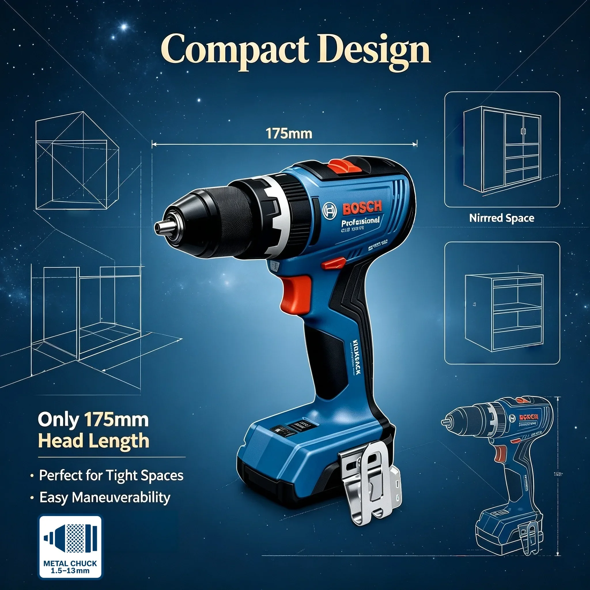 Bosch Drill Gsb 18V - BOSCH GSB 18V-65 Fırçasız Akülü Matkap