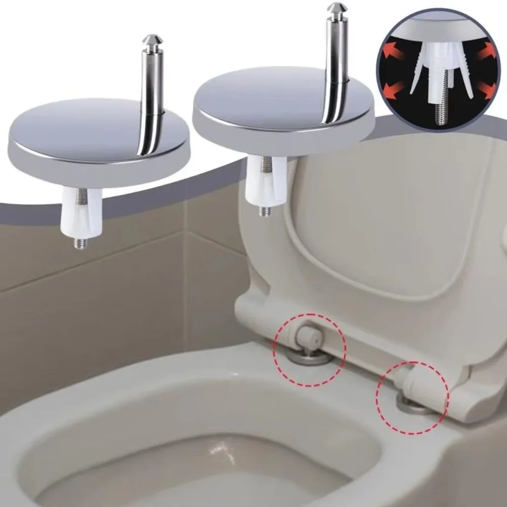 Furniture Hardware Accessories - 1 Çift Paslanmaz Çelik Klozet Kapağı