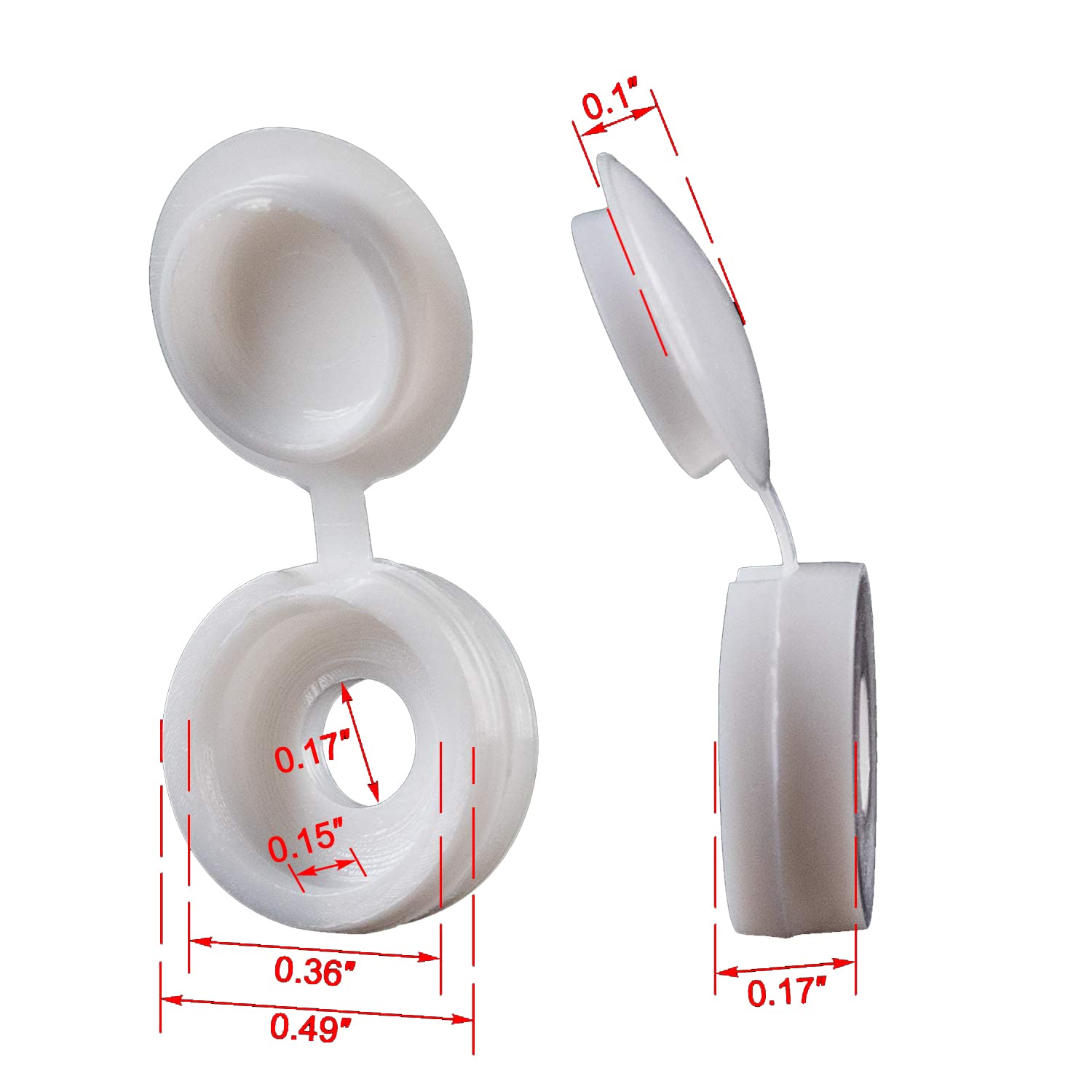 Beyaz Menteşeli Plastik vidalı - Furniture Hardware Nut incelemesi ve fiyatı