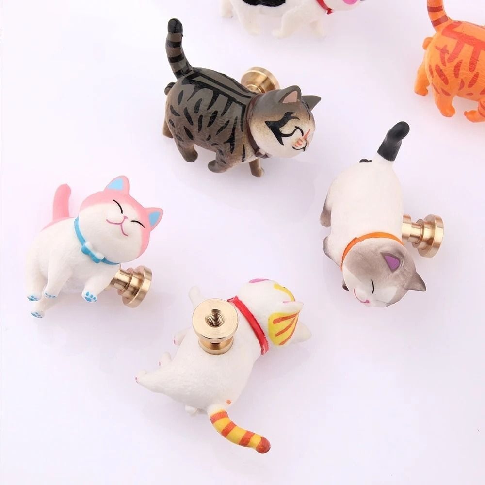 Yeni Reçine Karikatür Kedi Şek - Furniture Hardware Nut incelemesi ve fiyatı